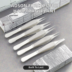 Forceps d'extraction en titane Adson HC-CL-146 pour la transplantation capillaire et les outils d'implantation, instrument chirurgical manuel certifié STML - Product Image 6