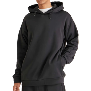 Sweat à capuche décontracté pour homme avec logo personnalisé imprimé sur le devant, en tissu polaire, avec poche, coupe classique, respirant, mélange polyester/coton - Product Image 2