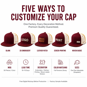 Custom Printed Logo Structured Fitted Baseball Cap Waxed Cotton Wholesale OEM Private Label Velcro Closure For Men Women Golf - Product Image 4
