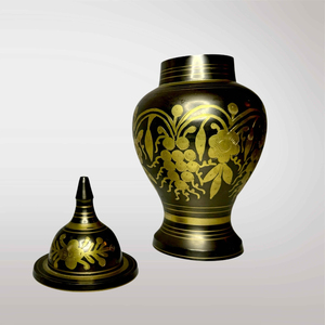 Pot à gingembre en aluminium moulé, durable, avec finition peinte noir et or, accessoires de table et d'ustensiles de cuisine en provenance d'Inde - Product Image 4