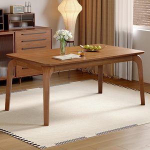 Modern Solid Wood Dining <b>Table</b> Rectangular Wooden Dining Room <b>Table</b> Minimalist Home Furniture - Product Image 1