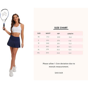 Jupe de tennis courte plissée unie blanche de haute qualité, respirante, douce, écologique, à séchage rapide, sexy, pour la vente en gros - Product Image 5