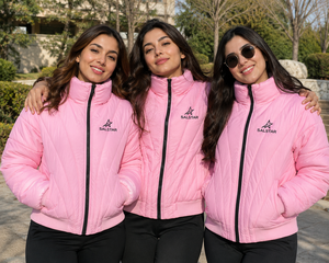<b>Women</b>’s Pink Puffer <b>Jacket</b> Winter Quilted Bomber Crop Top <b>Jacket</b> Extremely Warm <b>Lightweight</b> Outdoor Fashion <b>Jacket</b> - Product Image 5