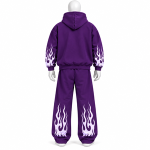 AMSEC INDUSTRY Sweat-shirt et pantalon de survêtement surdimensionnés personnalisés avec logo imprimé, streetwear, tissu 100% coton, en vente - Product Image 5