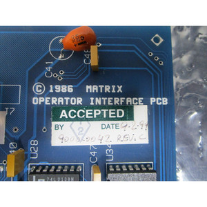 Carte de circuit imprimé d'interface opérateur Matrix 1000-0042 REV - Équipements et pièces semi-conductrices d'occasion fiables à l'échelle mondiale - Product Image 3