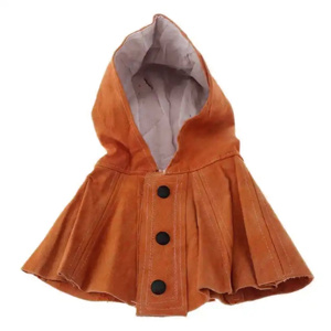 Premium Top Grade Heavy Duty Cowhide Split Leather Welding Hood Protection Genuine Leather Welder <b>Cap</b> Industrial Use JNM SAFETY - Product Image 6