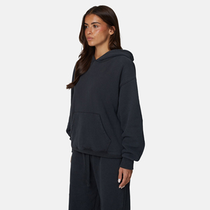 Sudadera con Capucha 100% Algodón Francés, Estilo Básico, Lisa, para Mujer - Product Image 3