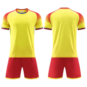 Uniforme de Entrenamiento de Fútbol de Alto Rendimiento, Camiseta y Pantalones Cortos Deportivos para Hombre, Transpirable, Antibacterial, 100% Poliéster - Product Image 1