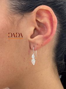 Luxury Pear Cut Lab Grown <b>Diamond</b> Drop Hoop <b>Earrings</b> for Women Elegant White Gold <b>Diamond</b> <b>Dangle</b> <b>Earrings</b> for Everyday Wear - Product Image 6