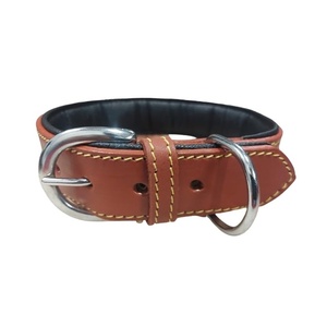 Custom Colors Genuine Cow Leather Dog <b>Collar</b> with Soft Padding and Waterproof Feature - Product Image 6