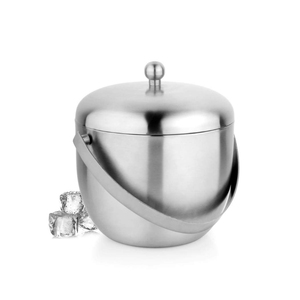 Seau à glace en métal à double paroi, design industriel rond, refroidisseur de boissons pour la maison et l'hôtel, ensemble de bouteilles à vin - Product Image 2