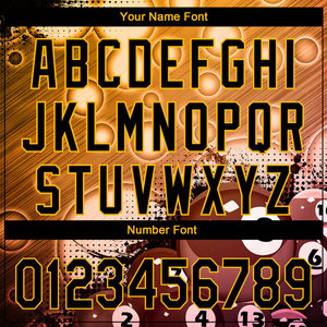 Camiseta de Béisbol Auténtica Personalizada con Diseño de Patrón 3D en Dorado y Negro - Product Image 4
