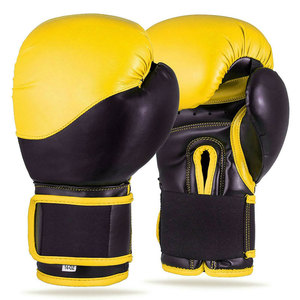 Gants de boxe en cuir blanc, noir et rouge personnalisables avec fermeture Velcro pour l'entraînement des adultes - Product Image 2