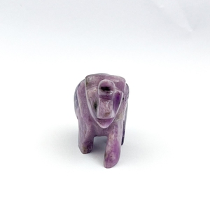 Figura de Elefante Tallada a Mano en Lepidolita, Piedra Preciosa Natural, Decoración Feng Shui para Aliviar el Estrés, Venta al por Mayor de Rajasthan Chakralume - Product Image 6