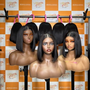 Peluca Bob de encaje completo de cabello humano listo para enviar, pelo vietnamita de alta calidad SDD recto de hueso de Color Natural 1B, envío rápido - Product Image 4