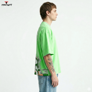 Customizable 100% Cotton Personalized Logo Design Style Letter Silk Screen Printed <b>Men's</b> T-<b>Shirts</b> Worsted Heavy Weight - Product Image 6