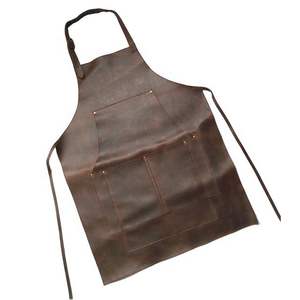 Delantales de Cuero Genuino Resistentes al Agua y Duraderos de la Marca SunYue para Trabajo, Barbacoa, Soldadura, Delantales para Carnicero - Product Image 6