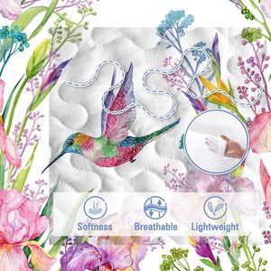 Set Copripiumino con Design di Uccelli e Fiori Colorati, 3 Pezzi, Misura King Size, Morbido e Caldo, Include 1 Copripiumino e 2 Federe per Camera da Letto - Product Image 5