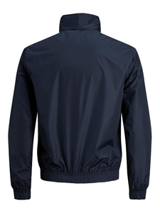 Veste coupe-vent bleu marine pour homme avec fermeture éclair et poches latérales Coupe régulière Col montant Vêtements de sport d'extérieur - Product Image 3