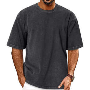 Camiseta Larga de Manga Corta con Cuello Redondo para Hombre, Estilo Urbano, Lavado Ácido, 100% Algodón, de Secado Rápido, Colección 2026 Harry Johnson Production - Product Image 6