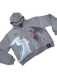 Jersey básico de algodón mezclado de alta calidad, Sudadera con capucha de algodón pesado de gran tamaño para hombre, ropa de calle con logotipo personalizado para invierno - Product Image 2