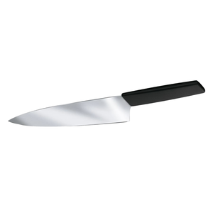 Couteaux de chef modernes suisses, lame tranchante en acier inoxydable de 20 cm, manche noir, outil de cuisine professionnel pour trancher, hacher et cuisiner - Product Image 1
