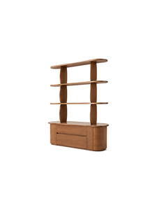 Estantería Moderna de Madera Maciza con 6 Estantes, Librería Independiente, Mueble de Almacenamiento para Sala de Estar u Oficina en Casa, Diseño de Mediados de Siglo - Product Image 2
