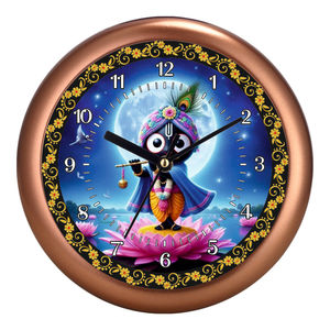 Horloge murale religieuse Panchmukhi Hanuman Ji, finition dorée, design personnalisé imprimé pour la fête des mères et Noël - Product Image 4