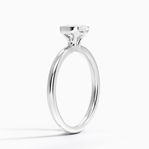 Anillo BOJ 015 Corte Ovalado, Plata 925, Anillo Solitario Annika con Bisel Semi-Engastado, Moissanita de 2ct, Color D, VVS1, Certificado GRA, Precio Bajo en Oferta - Product Image 2