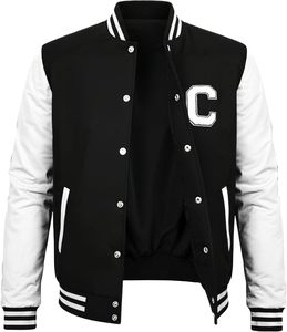 University Pride Winter <b>Letterman</b> <b>Jacket</b> with Stand Collar and Front Logo-Game Day Varsity <b>Jacket</b> for Scholar Athletes - Product Image 2