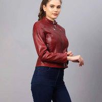 Veste d'extérieur en cuir d'agneau véritable pour femmes, automne, imperméable, respirante, de haute qualité, fabriquée au Pakistan