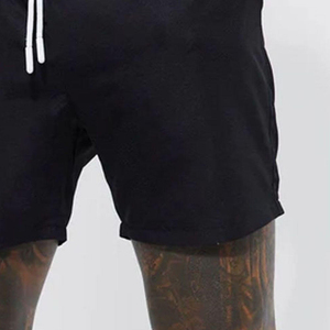 Premium Casual Summer Men's Solid <b>Elastic</b> Waist Shorts-100% Cotton Eco-Friendly & Anti-UV Comfortable & Flexible - Product Image 2