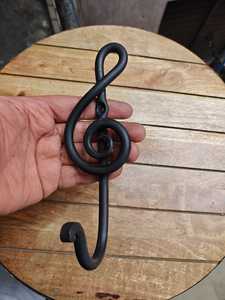Decorative Wrought Iron <b>Wall</b> Hook | Music Note Metal Coat <b>Hanger</b> | Vintage Musical Gift <b>Wall</b> Mount Organizer for Key - Product Image 6