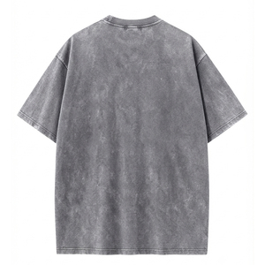 Camiseta al por mayor con lavado ácido, 200g, oversize, 100% algodón, estilo casual para el día a día, streetwear para hombre, camiseta con lavado ácido a la moda - Product Image 2