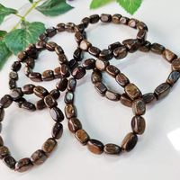 Nouveauté 2026 : Bracelet extensible en agate Mien et bronzite, perles de cristal naturel polies et roulées, bijoux pour hommes et femmes, Amour Feng