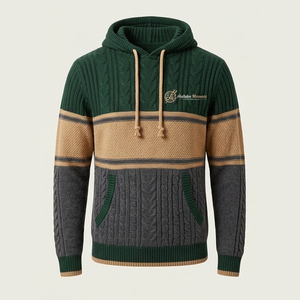Modern Minimalist Printed Regular Fit Casual Knitted Hoodies 100% Cotton Eco-Friendly <b>Waterproof</b> Pocket Bulk - Product Image 6
