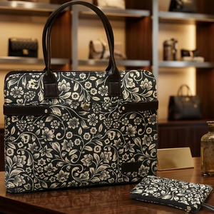 Artisanal Canvas Business Satchel Large Capacity Work Handbag - Product Image 1