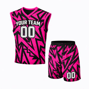 Maillot et short de sport personnalisés pour équipe, imprimés par sublimation, réversibles, été, séchage rapide, extensibles - Product Image 3