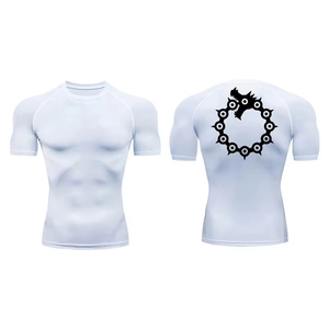 Stylish Graphic Compression Shirts for Men <b>Athletic</b> Quick Dry T shirts Tees Gym Workout Professional Grappling for Water Sports - Product Image 2