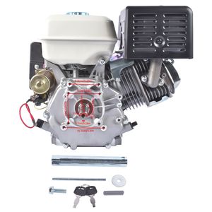 Motore a Benzina Monocilindrico 13HP 389cc 4 Tempi Avviamento Elettrico Albero Orizzontale OHV 3600RPM Euro 5 per Go Kart e Motore Marino Rosso - Product Image 4