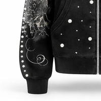 Sweat à capuche Y2K en molleton épais pour homme, avec strass, logo graphique avant, ailes d'ange, perles cloutées, effet délavé, style streetwear vintage