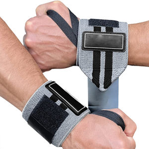 Bandes de poignet de qualité supérieure, très vendues, pour la musculation, l'haltérophilie, l'entraînement, avec logo personnalisé, antidérapantes, outil de sécurité pour les séances de sport en salle. - Product Image 1