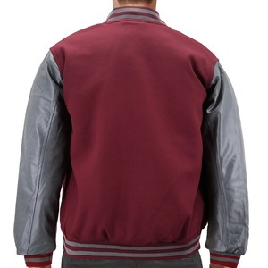 Custom Logo Wool Baseball Letterman Varsity Jacket For <b>Men</b> Leather Sleeves Embroidery Logo Single Button Varsity Jackets For <b>Men</b> - Product Image 2