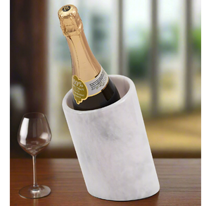 Refroidisseur de bouteille de vin en marbre fait main, écologique, pour la rétention de la fraîcheur, idéal pour les mariages, les fêtes et les événements, accessoire de table exceptionnel - Product Image 5