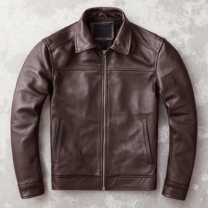 Custom Design Genuine Leather Winter <b>Jacket</b> for Men High Quality <b>Slim</b> <b>Fit</b> Street Style Outerwear Luxury Winter <b>Jacket</b> - Product Image 6