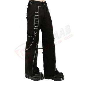 Customized Handmade <b>Leather</b> Fashion Gothic Pant Chain-Goth Punk-Style <b>Black</b> Gothic Vintage-Cotton Trouser Pants - Product Image 3