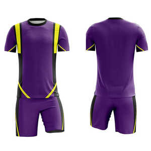 Custom Purple Men's Soccer Jersey Set Short Sleeve Moisture Wicking Breathable Quick Dry <b>Athletic</b> Uniform All Seasons - Product Image 3