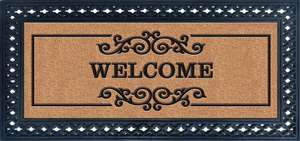 Alfombra Clásica de Entrada para Oficina, Alfombrilla de Goma Antideslizante, Semicircular, Grosor Medio, Diseño Personalizado - Product Image 3