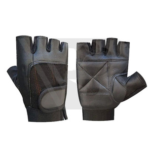 Gants d'entraînement mi-doigts en cuir légers, respirants et antidérapants pour hommes, avec logo personnalisé, pour la course, le cyclisme et la gym (prise de force) - Product Image 4