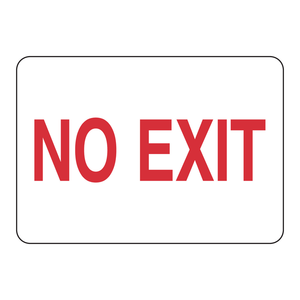 Señal de Salida Prohibida Brady de 7x10 Pulgadas para Puertas de Salida No de Emergencia - Product Image 1